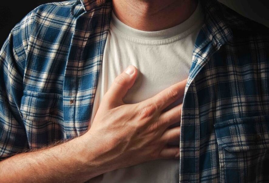Chest pain due to osteoarthritis